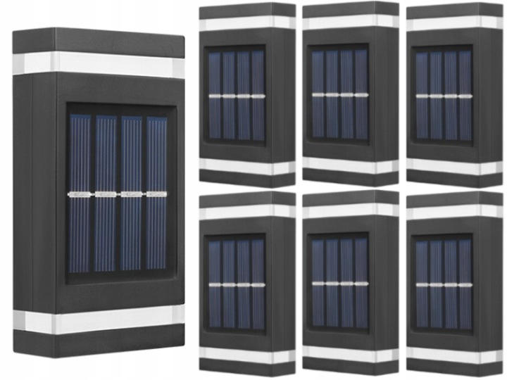 7 x Solární Led lampa Osvětlení stěny fasády se senzorem soumraku