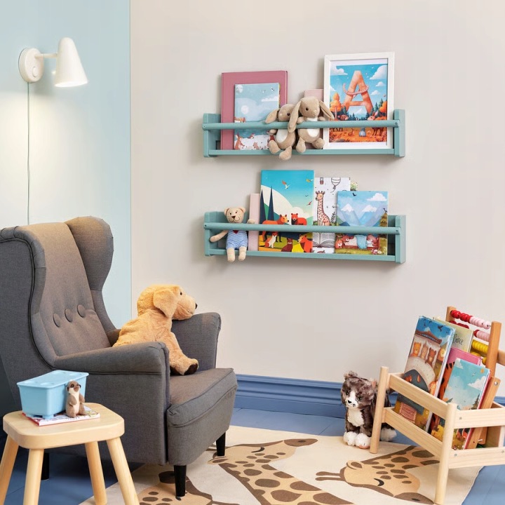 IKEA FLISAT Шафка настінна, сіро-бірюзовий, 70x9x16 см — фото 3