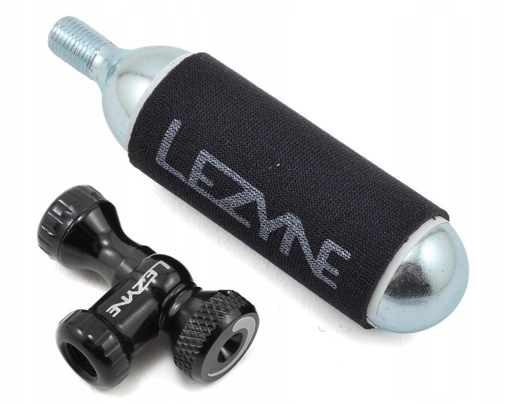 Насос велосипедний LEZYNE CONTROL DRIVE CO2 + Картридж Газовий 25 г Чорна — фото 2