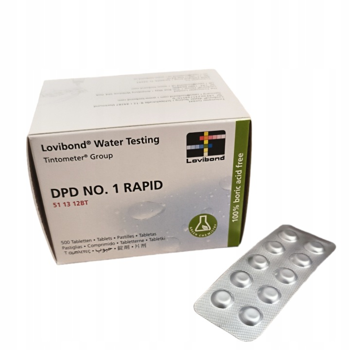 Lovibond tablety Dpd 1 Rapid tester chloru 500 ks pro ruční tester