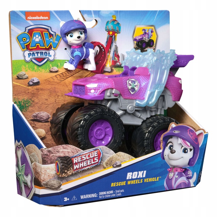 PSI PATROL RESCUE WHEELS POJAZD TERENOWY Z FIGURKĄ ROXI Bohater / Bajka Psi Patrol