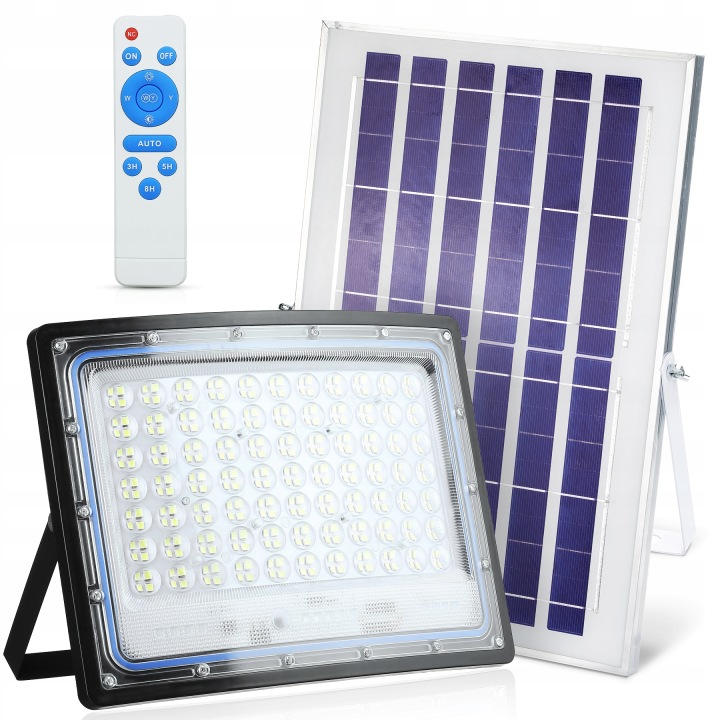 Solární Led Halogenový Reflektorová Lampa S Pvc Solárním Panelem