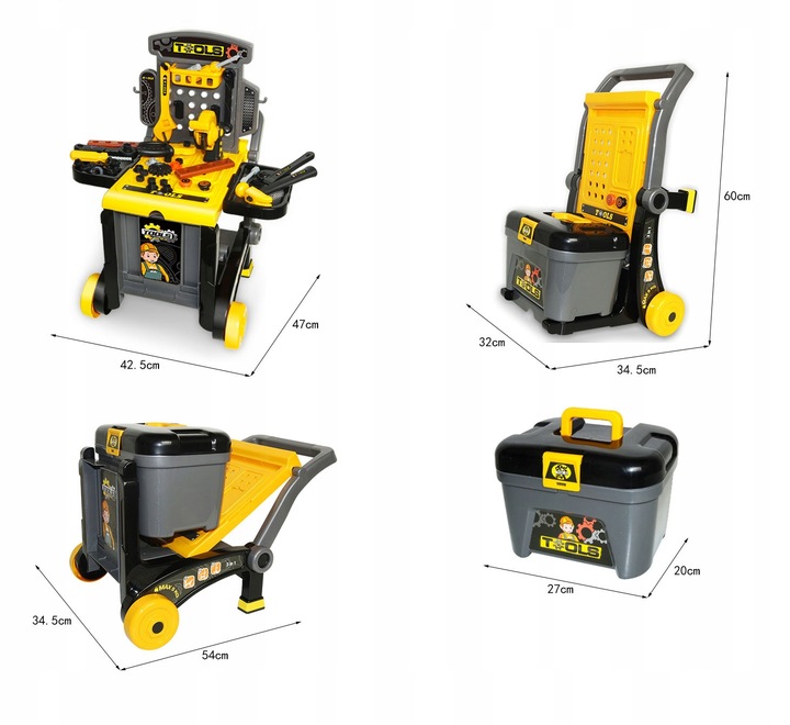 DIY WORKSHOP FOR CHILDREN TOOL TRUCK Barrow + TOOLS Effects none