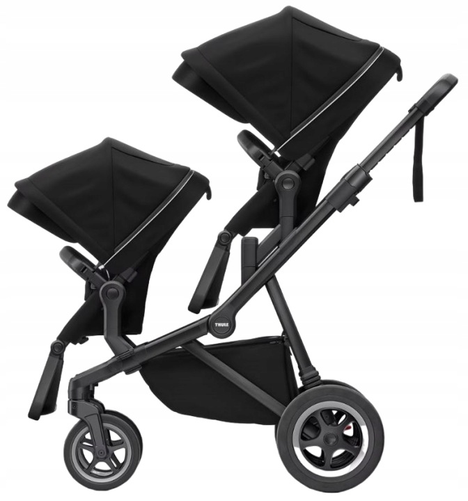 THULE SLEEK чорний візок багатофункціональний 2 в 1 прогулянкова коляска + люлька 11000026 — фото 8