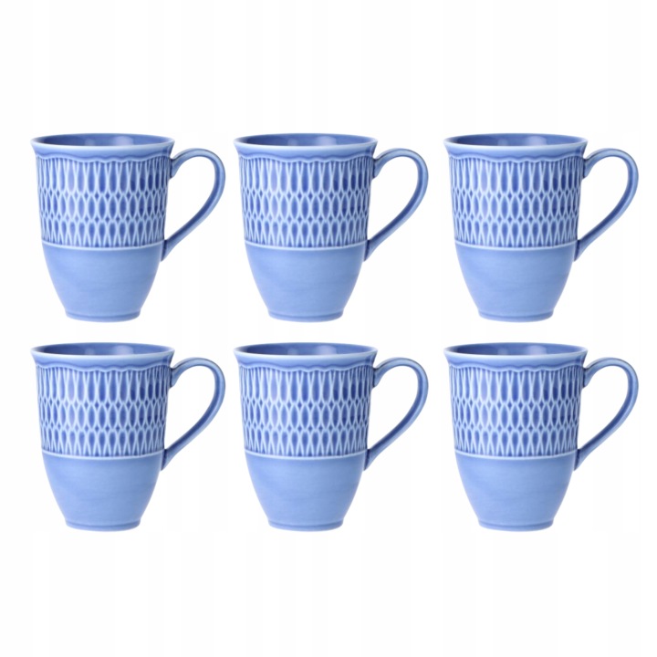 Šálky 300 ml Chodzież Ćmielów Sofia LB03 Safírový porcelán 6 kusů