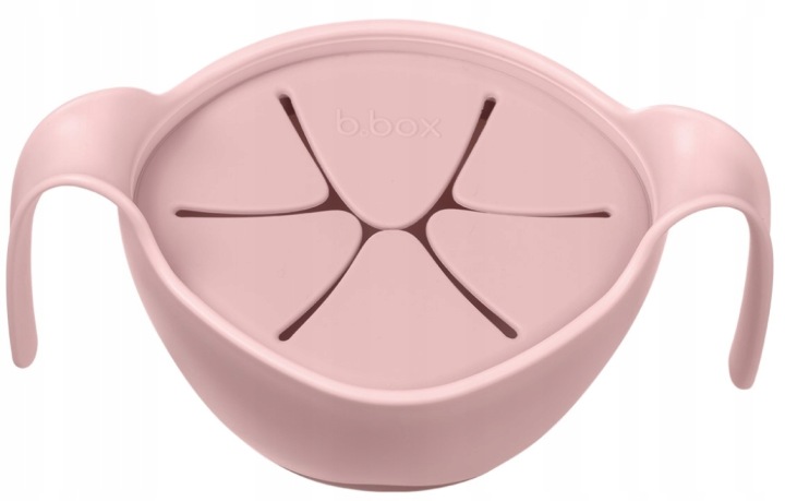 B.BOX Мисочка дитяча 3 в 1 трубочка вкладиш для перекусів кришка Blush — фото 3