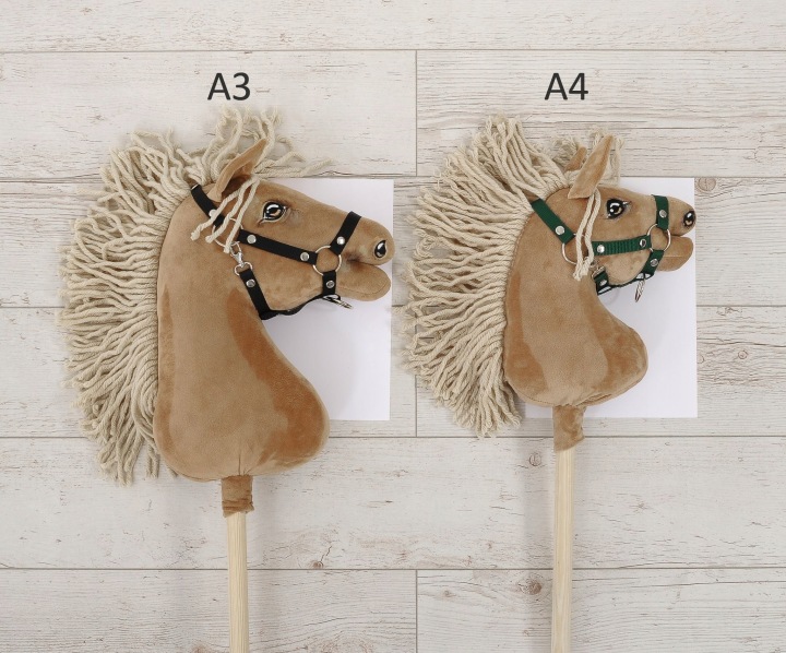 Hobby Horse A3 великий кінь на палиці чубарий біло-чорний біла грива — фото 8
