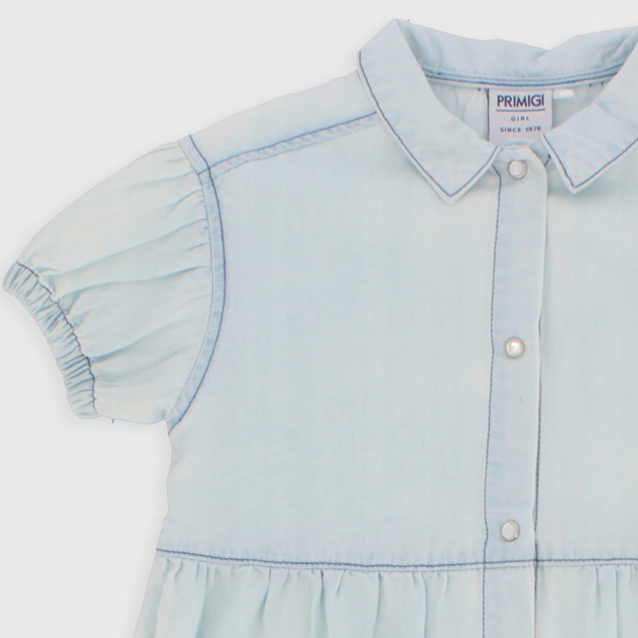 Дівчача Сукня Denim З Коротким Рукавом з Воланом Бавовна 4 роки 104 см — фото 9