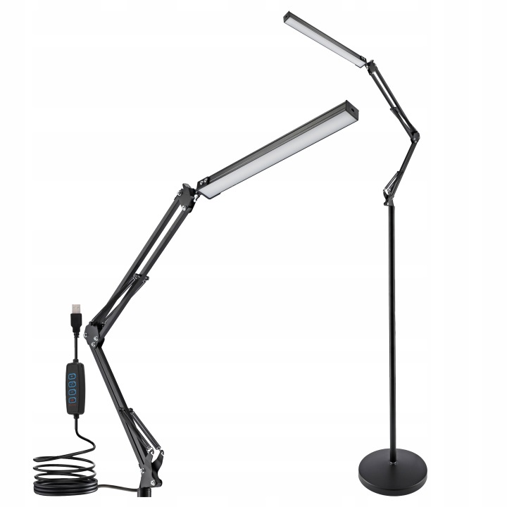 Stojací Led lampa 10W Noční lampička na čtení, vypínač, 3 barvy