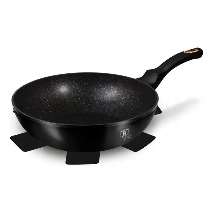 Berlingerhaus Black Rose Collection Pánev Wok s mramorovým povrchem, 30 cm