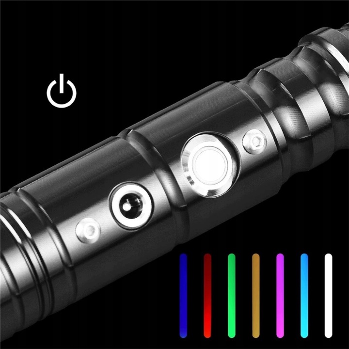 Металевий меч лазерний USB RGB 11 кольори звукові битви з фільму косплей — фото 8