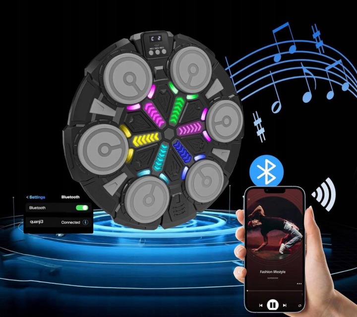 Музичний боксерський тренажер стіна боксерська музична мішень BLUETOOTH + рукавиці — фото 3