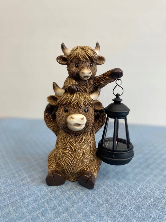 Kráva Zahradní figurka Solární Lampa Dekorativní ozdoba