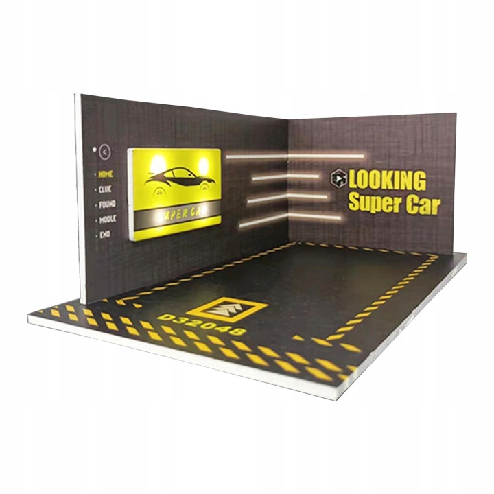 1/24 Гараж Diecast Вітрина автомобільна Імітація Діорама Сцена гаражна Чорна