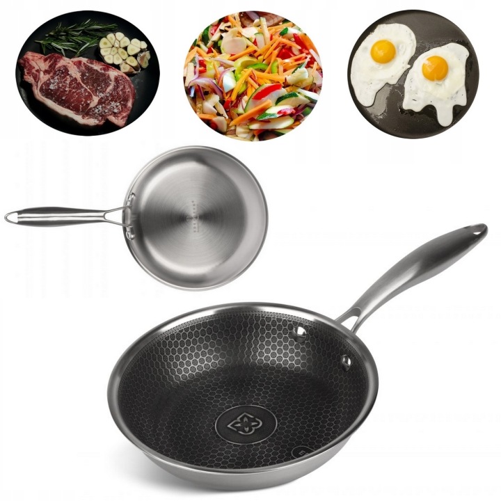 Tradiční Ocelová Pánev Gastronomie Medová Plástev 26 cm Edenberg 7626