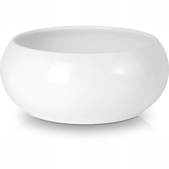 Bílá keramická mísa s velkým krytem pod dekorace 30 cm