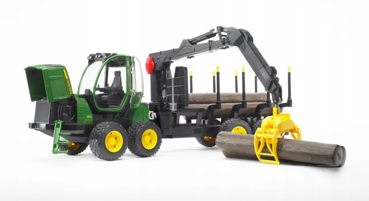 Bruder Форвардер John Deere 1210E з захоплювачем і 4 колодами 02133 — фото 8
