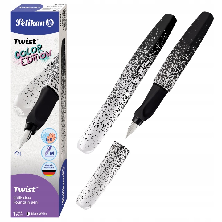 Перова ручка на патрони PELIKAN Twist Колір Edition біло-чорні — фото 4