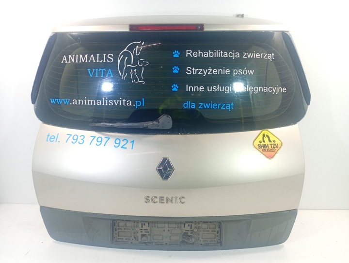 Renault SCENIC 2 II 03-09 heckklappe kofferraumdeckel Kofferraum hinten heck SREBRNY METALIK