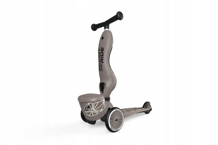 Scoot and Ride Самокат Каталка 2 в 1 + Відсік Коричневий Lines дітей 1-5 років — фото 5