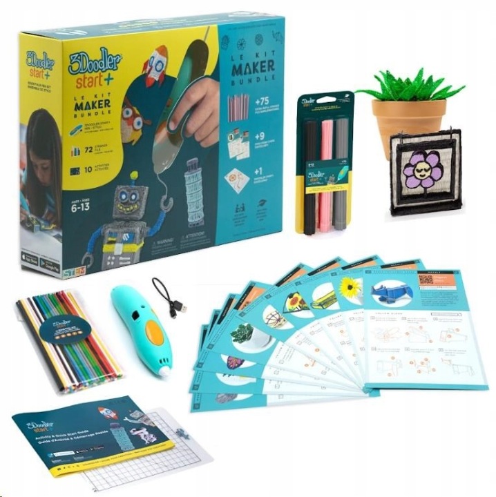 Ручка 3D 3DOODLER Start Плюс Еко-пластик, Діаметр насадки 0.77 мм — фото 9