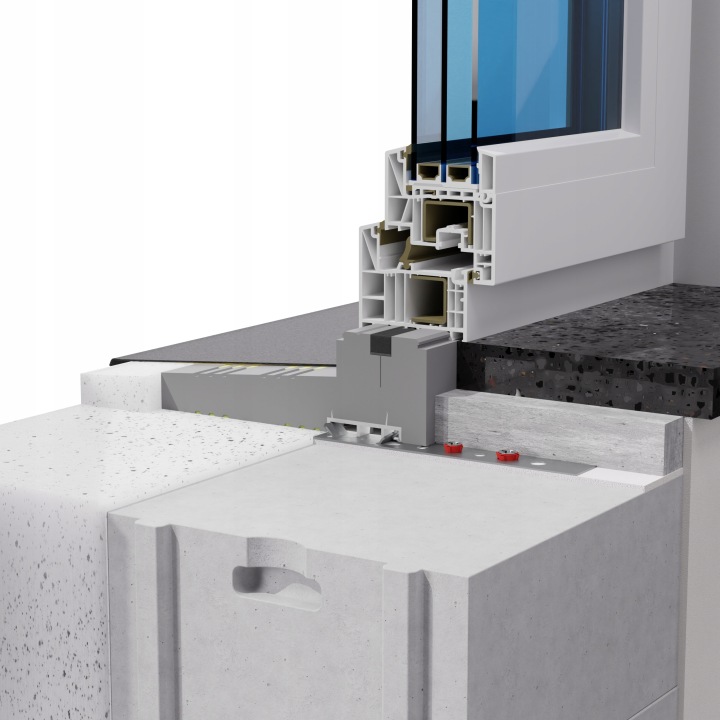 Teplý venkovní parapet Xps Termo Schuco Ct 70
