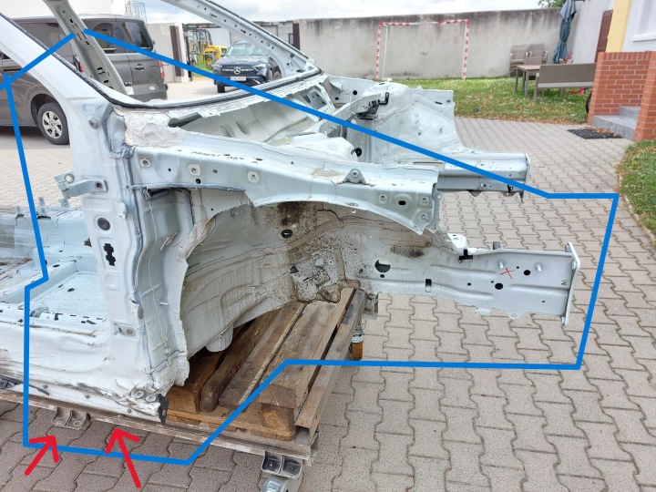 VW Passat R B9 3J0 2025r quarto LONGHERONE sinistra Anteriore fartuch sinistra