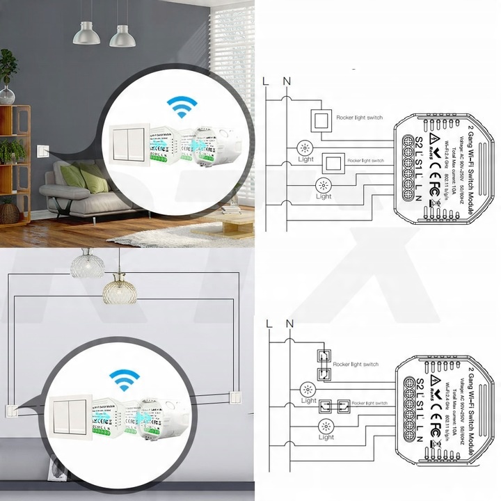 Wifi реле tuya как подключить Купить TUYA WiFi PUSH-реле с двойным переключателем: отзывы, фото и характеристи