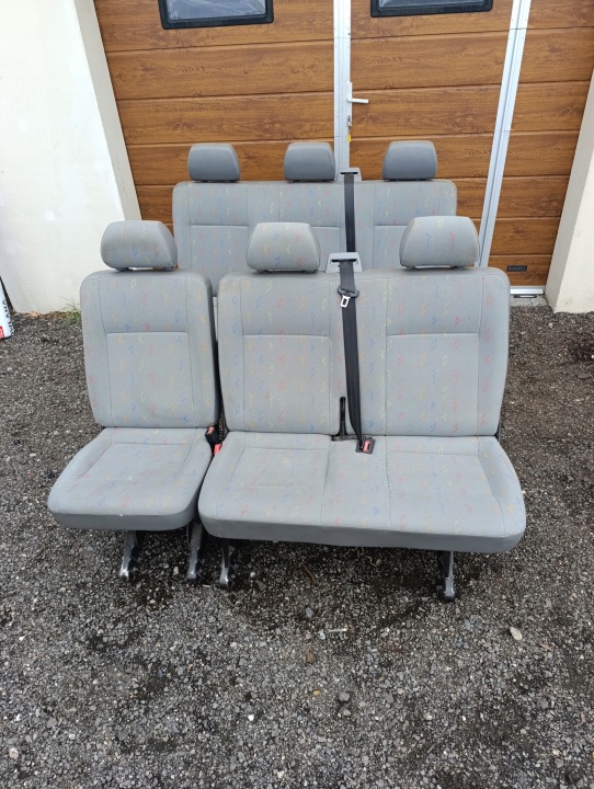 VW T5 KOMPLET FOTELI DRUGI I TRZECI RZAD/ 2 3 RZAD wzor INKA