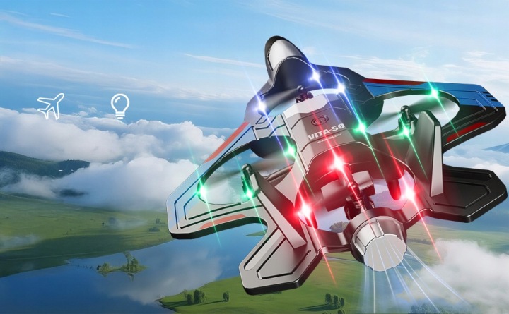 SAMOLOT NA PILOT ZDALNIE на пульт літаючий іграшка обертання 360 акумулятор — фото 5