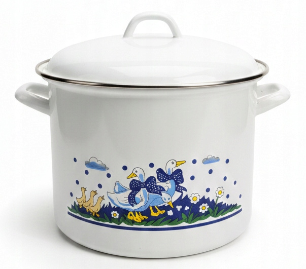 Hrnec Smaltovaný 10 l Retro Vysoké víko Plyn/indukce Maďarský fi 26 cm