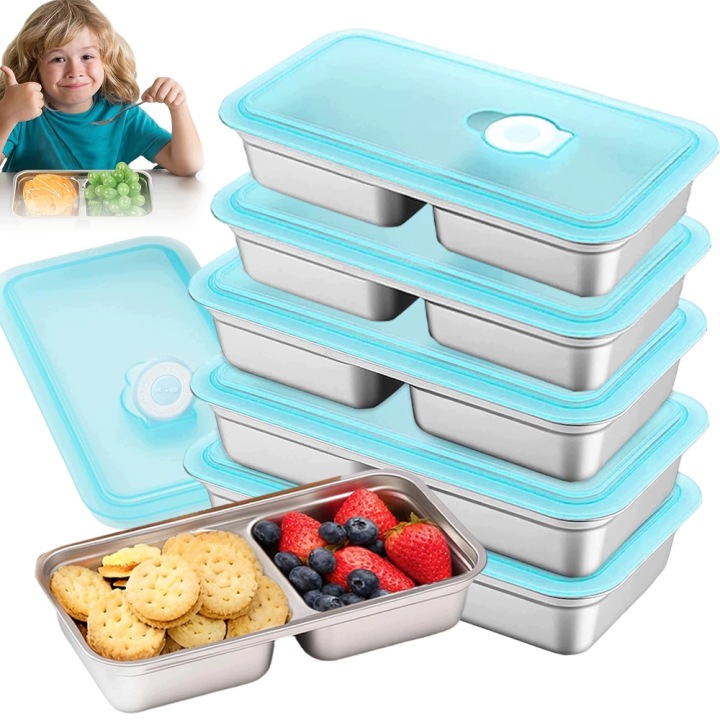 Nádoby na potraviny Lunchbox Snídaňová krabička bez Bpa s časovačem Sada 6 ks