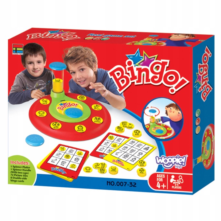 BINGO GRA DOPASUJ ŻETONY PLANSZOWA RODZINNA WOOPIE Kod producenta 48334