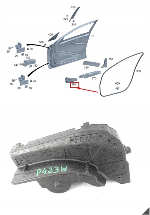MERCEDES C-KLASA W206 S206 21- PORTIÈRE PIANKA INSERT INSONORISATION AVANT R