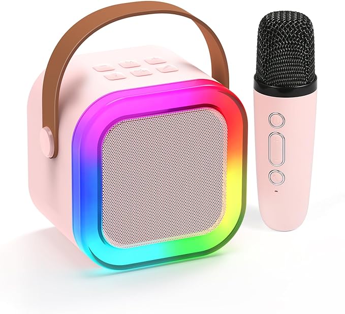 Дитяча міні колонка для караоке bluetooth з 1 мікрофоном бездротовим
