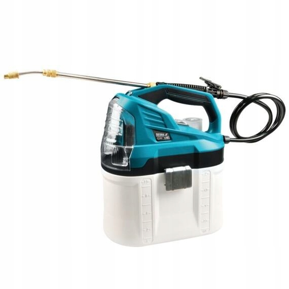 Dedra aku postřikovač 18V, nádoba 7,5l, hadice 1,4m, průtok 0,5l/min., bez