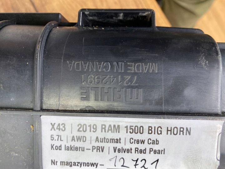 Φίλτρο άνθρακα ατμών καυσίμου Ram 1500 DT 2019 13