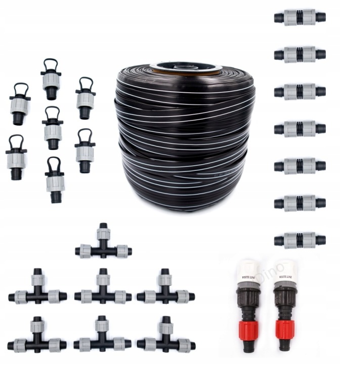 LINIA T-TAPE TAŚMA KROPLUJĄCA 10CM 100 MB +ZŁĄCZKI