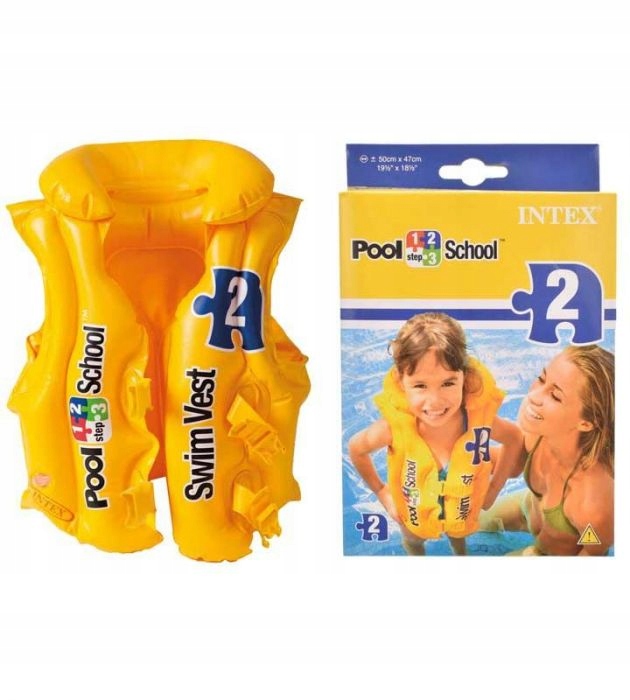 Жилет для навчання плавання для дітей 3-6 років Pool School INTEX 58660 — фото 7