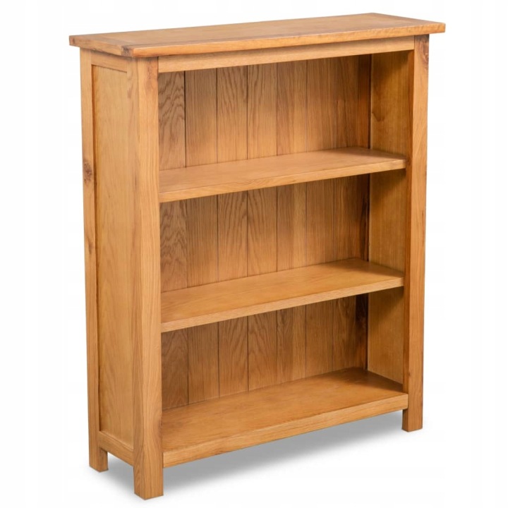 vidaXL Стелаж для книжок з 3 полицями, 70x22,5x82 см, масив дерева дубові
