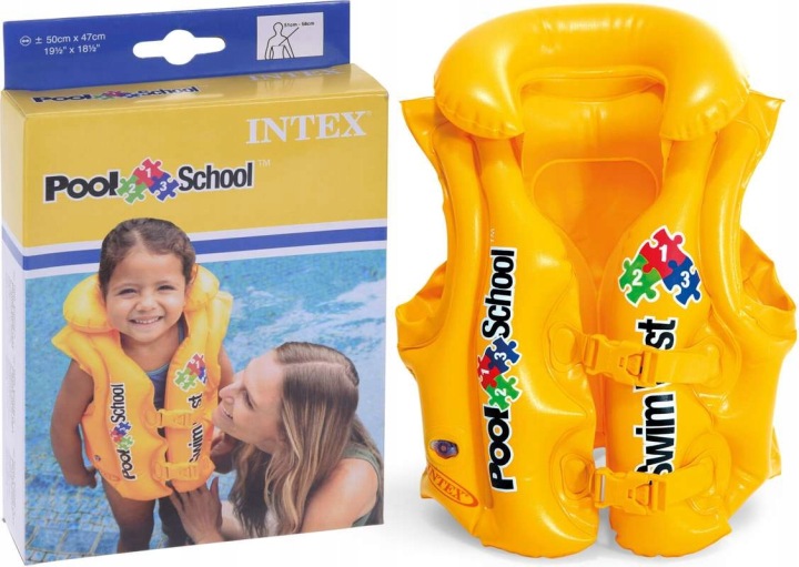 Жилет для навчання плавання для дітей 3-6 років Pool School INTEX 58660 — фото 14