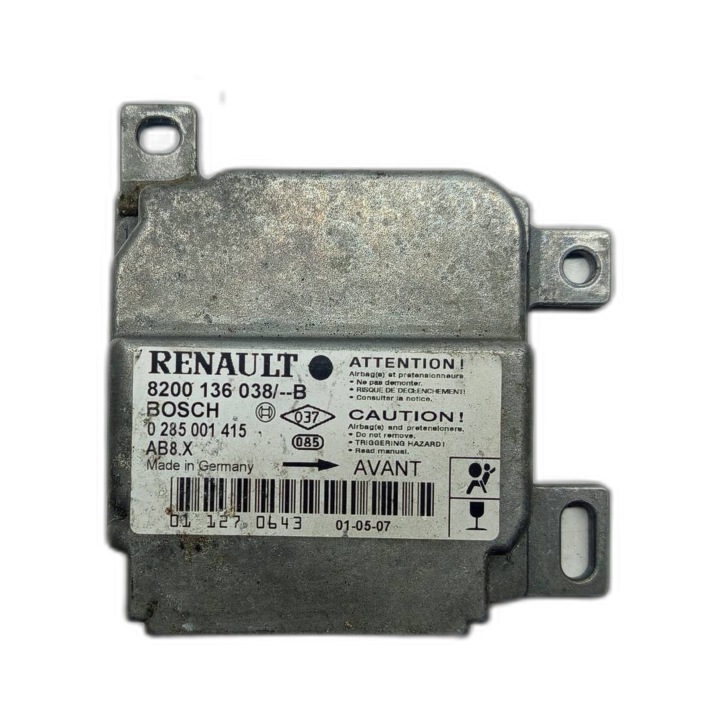 modul airbag AIRBAG Renault CLIO II 3D 1.2 MPI 8200136038B 0285001415