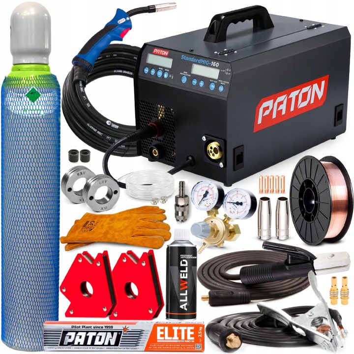 Svářečka Migomat Paton Psi 160 Standard Mig Mag Mma Tig 3V1 Igbt Sada