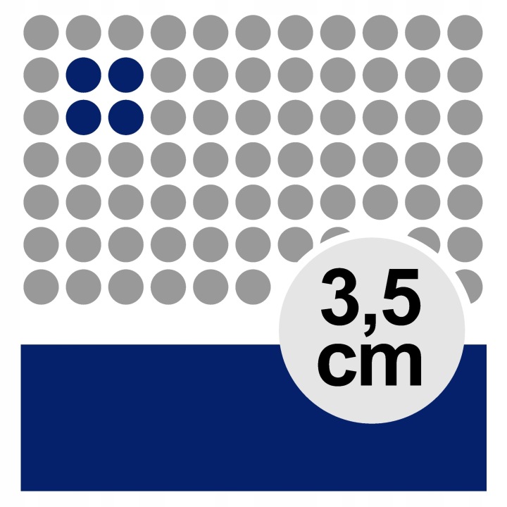 Наклейки самоклеючі кружечки 3,5 см кобальтові
