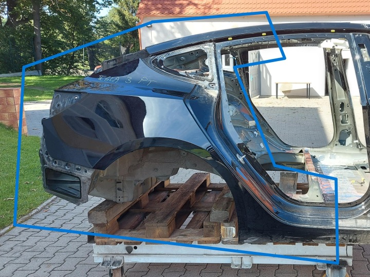 TESLA MODEL 3 2022r Aile Longeron Tôle arrière Droite PBSB