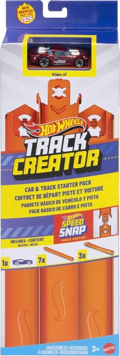 HOT WHEELS Набір Треків SPEED SNAP рейки прямі, еластичні + машинка JDW43