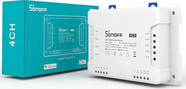 Sonoff 4-kanálový ovladač 10A WiFi 4CHR3