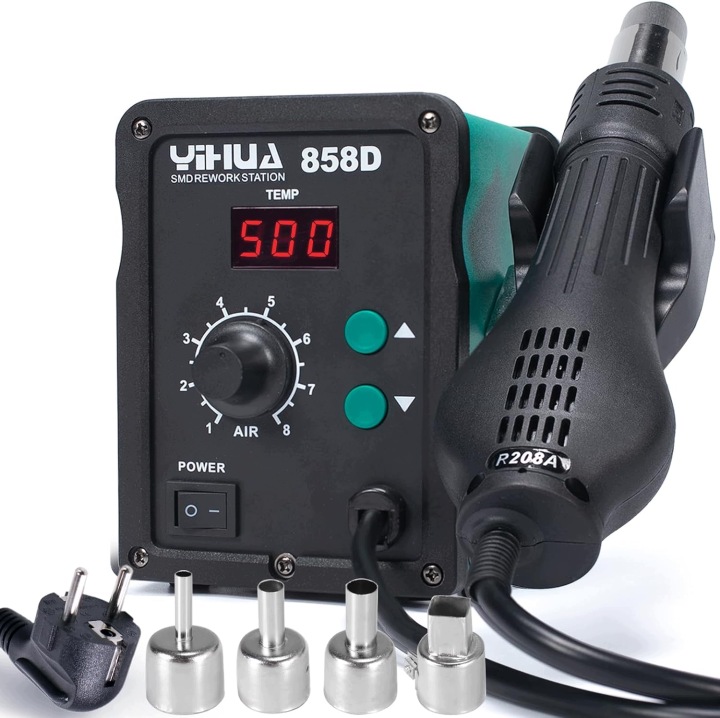 Horkovzdušná pájecí stanice Hot Air Yihua 858D 700W Led Pid