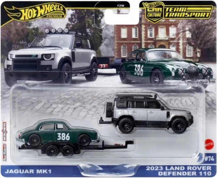 HOT WHEELS Team Транспорт #74 JBM29 Ягуар MK1 + 2023 Land Rover Defender