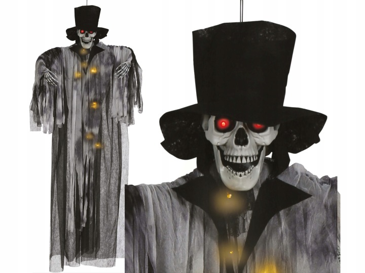Kostra ženicha 180 cm, světelné efekty na Halloween Guirca